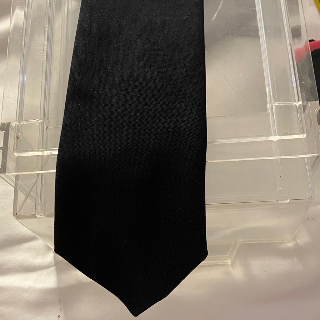 Classic Black Vintage Clip On Tie